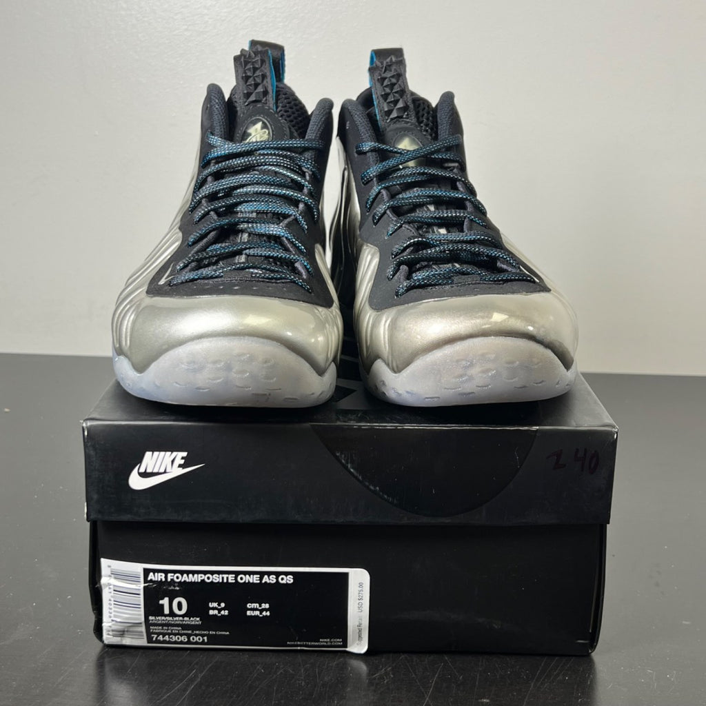 Nike Air Foamposite One Chromeposite 10 (Lightly Worn Pre-Owned)NikeMetallic Silver/Metallic Silver-Black - Image 2