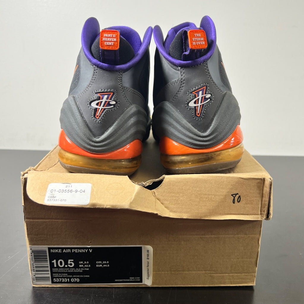 Nike Penny V Phoenix Suns 10.5 (Moderately Worn Pre-Owned)NikeDark Grey/Black-Rave Pink-Court Purple - Image 7