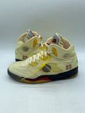 Jordan 5 Retro Off-White Sail 13 (Moderately Worn Pre-Owned)JordanSail/Fire Red-Muslin-Black - Image 1