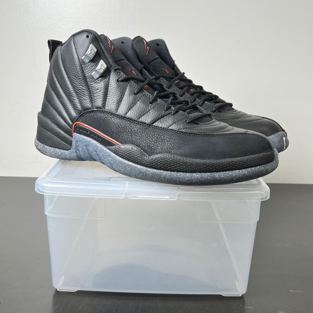 Jordan 12 Retro Utility 11 (Moderately Worn Pre-Owned)JordanBlack/Black-Bright Crimson-White - Image 1