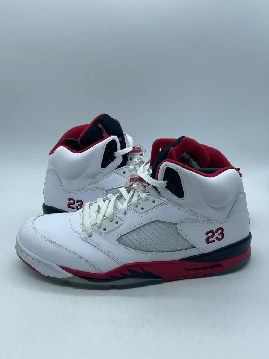 Jordan 5 Retro Fire Red Black Tongue (2013) 14 (Moderately Worn Pre-Owned) - Image 1