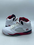 Jordan 5 Retro Fire Red Black Tongue (2013) 14 (Moderately Worn Pre-Owned) - Image 1
