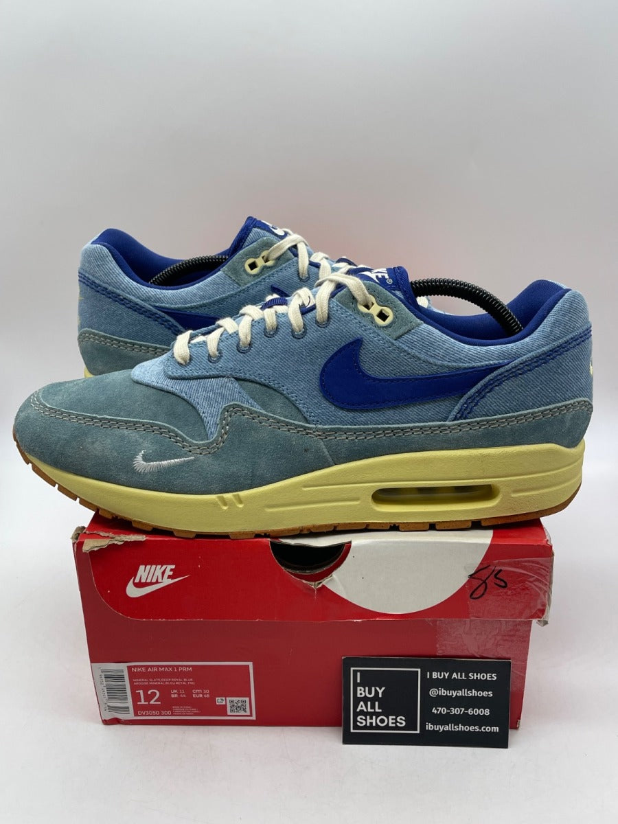 Nike Air Max 1 PRM Dirty Denim 12 (Moderately Worn Pre-Owned) - Image 1