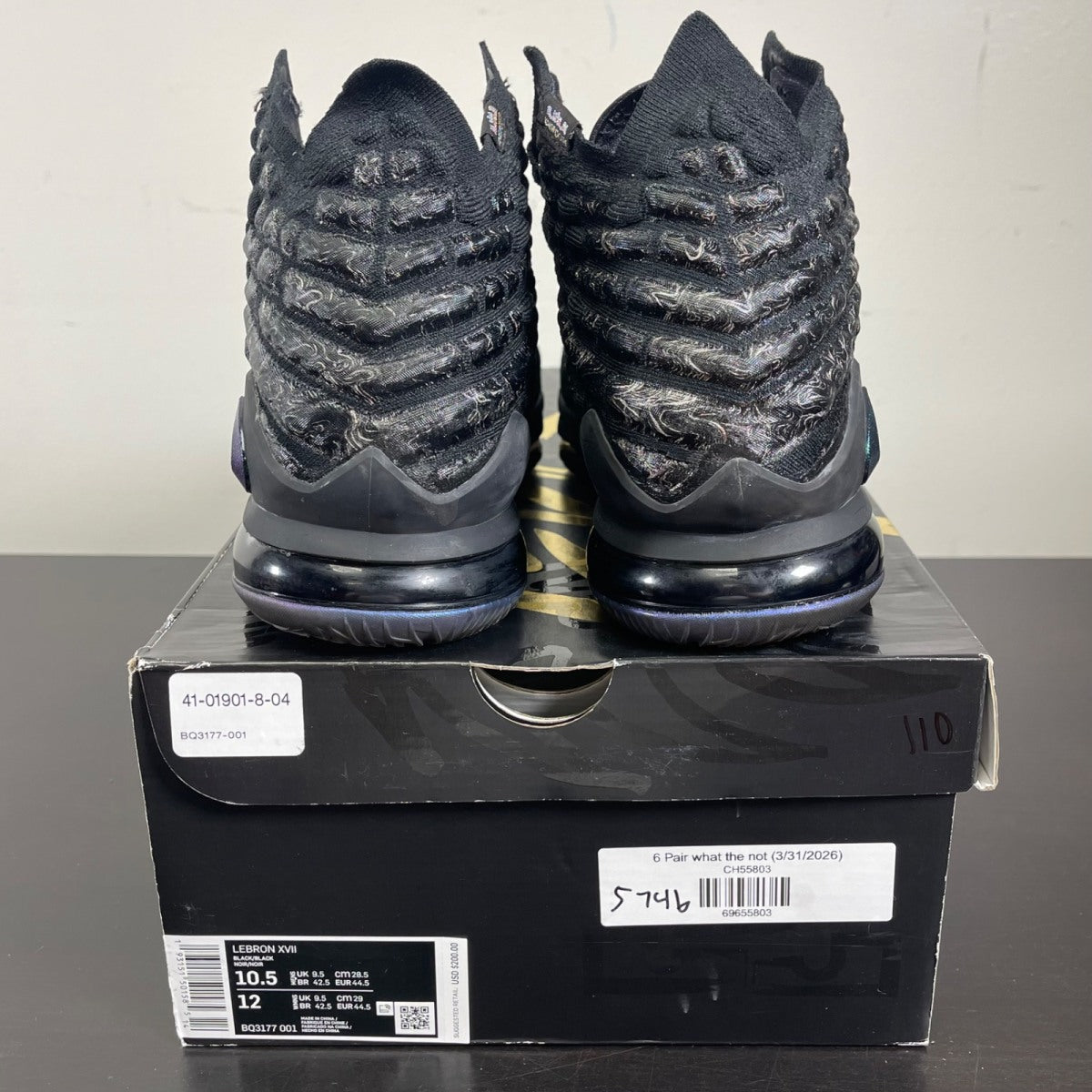 Nike LeBron 17 Global Currency 10.5 (Moderately Worn Pre-Owned)NikeBlack/Black - Image 4