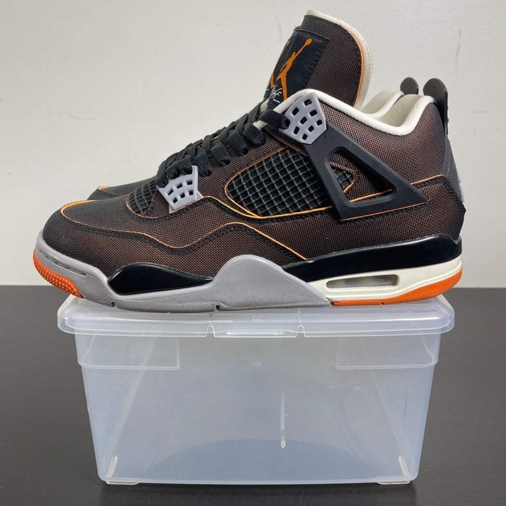Jordan 4 Retro Starfish (Women's) 10W (Moderately Worn Pre-Owned)JordanSail/Black-Starfish-Light Smoke Grey - Image 3