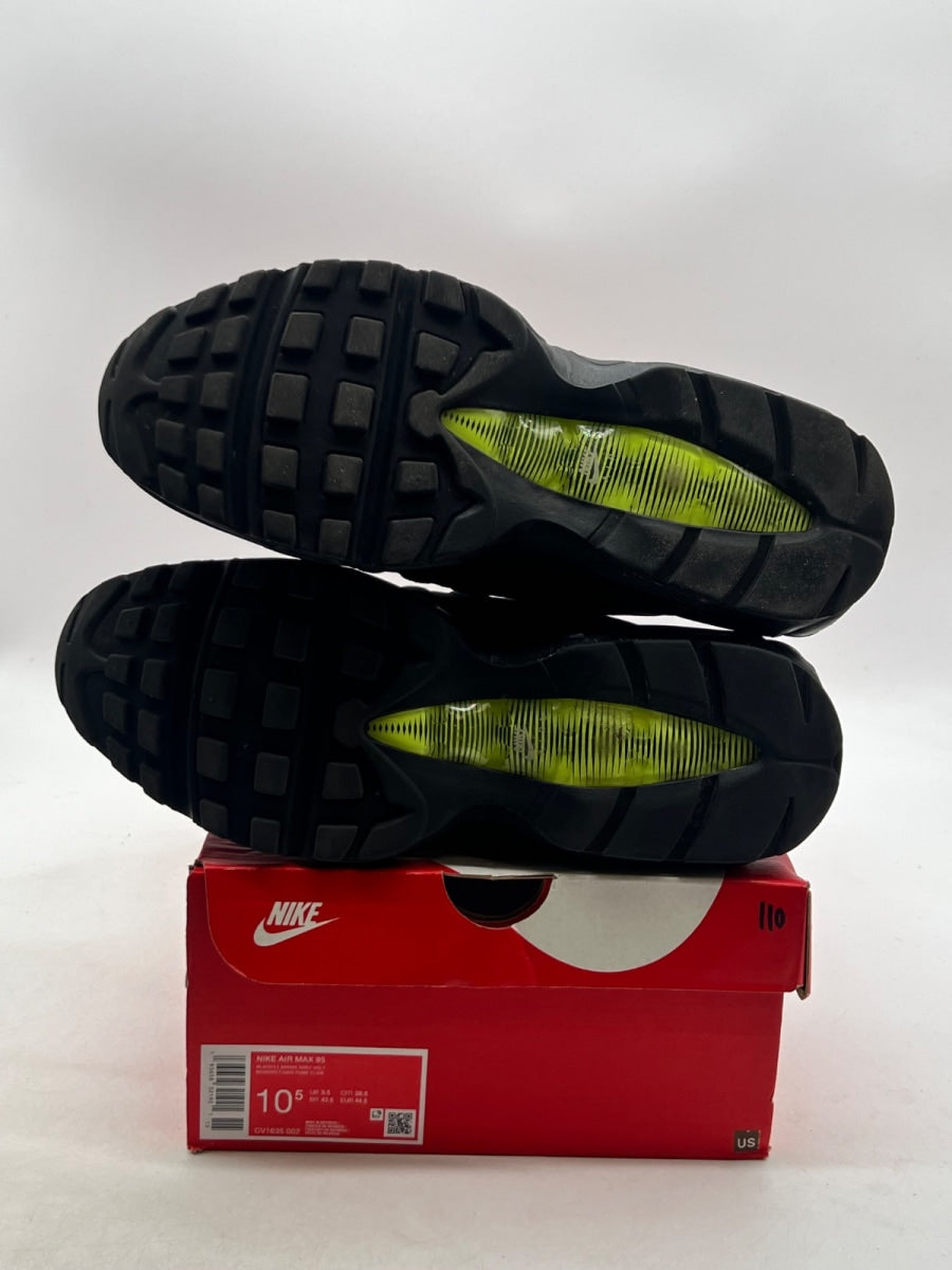 Nike Air Max 95 Retro Logo Black Grey Volt 10.5 (Lightly Worn Pre-Owned)NikeBlack/Wolf Grey-Cool Grey-Volt - Image 8
