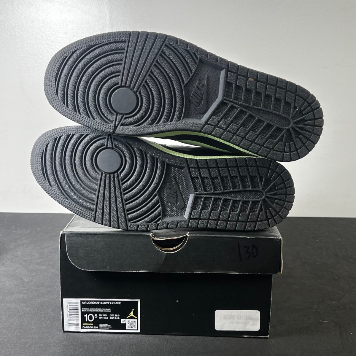 Jordan 1 Low FlyEase Bio Hack 10.5 (Lightly Worn Pre-Owned)JordanBaroque Brown/Black/Laser Orange/Racer Pink - Image 5