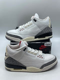 Jordan 3 Retro White Cement Reimagined 10 (Moderately Worn Pre-Owned)JordanSummit White/Fire Red/Black/Cement Grey - Image 1