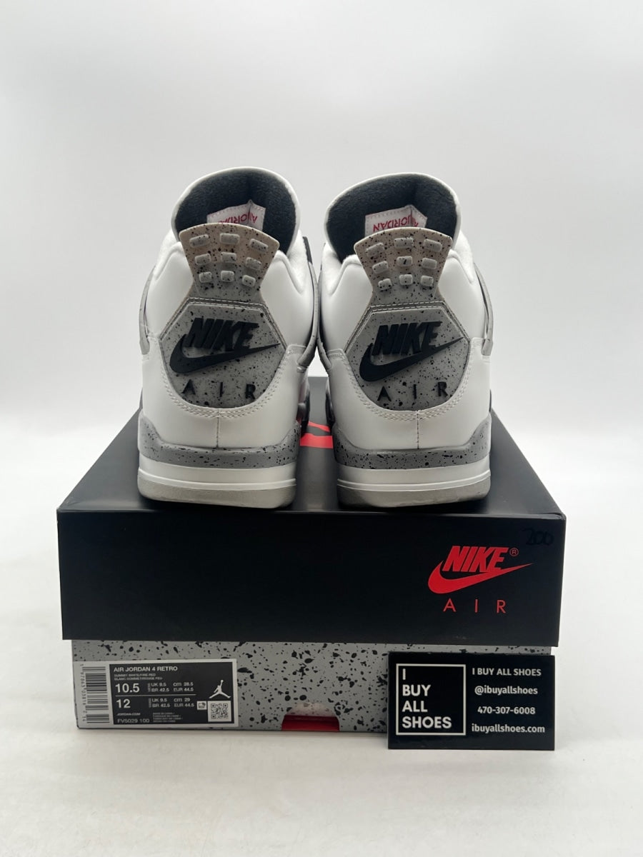 Jordan 4 Retro White Cement (2025) 10.5 (VNDS Pre-Owned) - Image 3