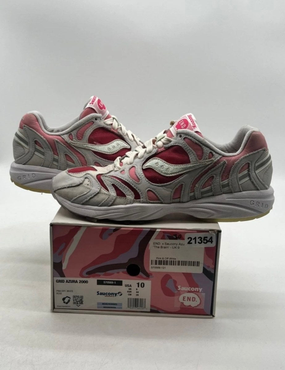 Saucony Azura 2000 END. The Brain 10 (Lightly Worn Pre-Owned)SauconyPink/Off-White - Image 1