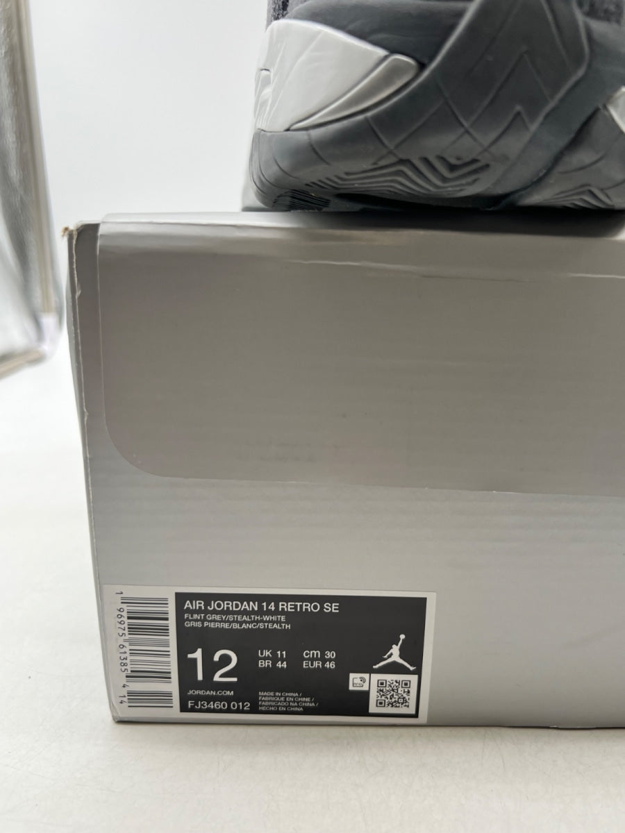 Jordan 14 Retro Flint Grey 12 (Lightly Worn Pre-Owned) - Image 6