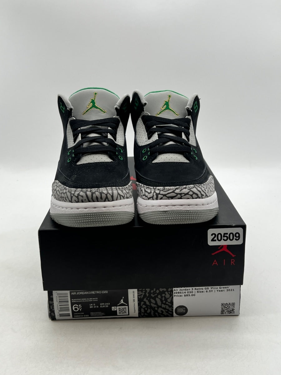 Jordan 3 Retro Pine Green (GS) 6.5Y (Lightly Worn Pre-Owned) - Image 2