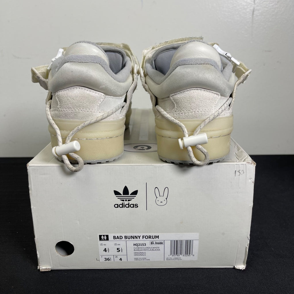 adidas Forum Buckle Low Bad Bunny Last Forum 5.5 (Moderately Worn Pre-Owned)adidasCloud White/Clear Onix/Chalk White - Image 4