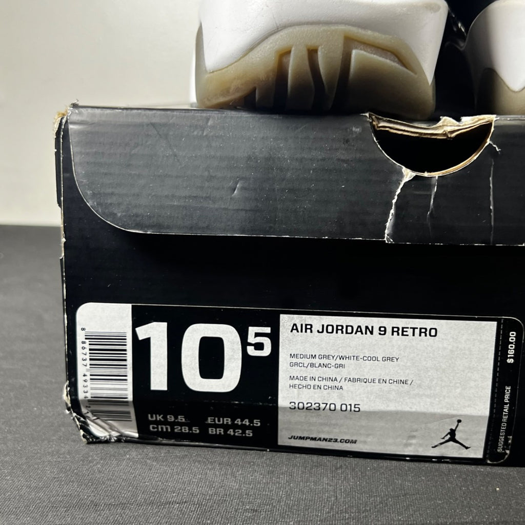 Jordan 9 Retro Cool Grey (2012) 10.5 (Moderately Worn Pre-Owned)JordanMedium Grey/White-Cool Grey - Image 4