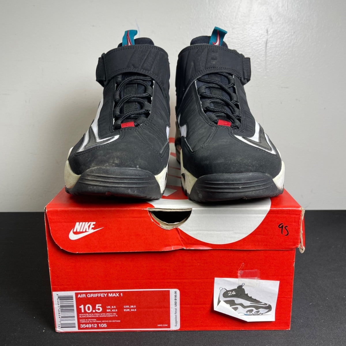 Nike Air Griffey Max 1 White Freshwater (2016) (Size 10.5) - aux