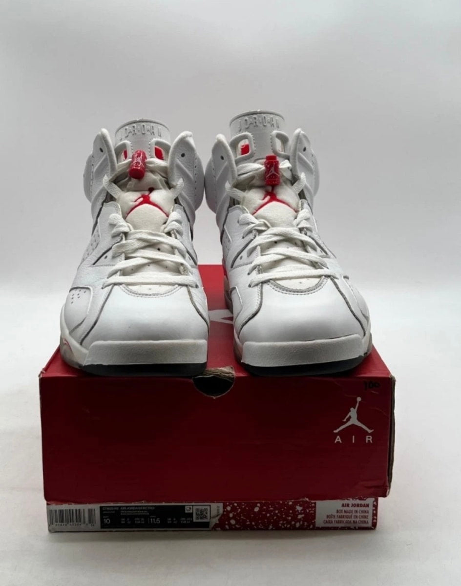 Jordan 6 Retro Red Oreo 10 (Lightly Worn Pre-Owned)JordanWhite/University Red-Black - Image 2