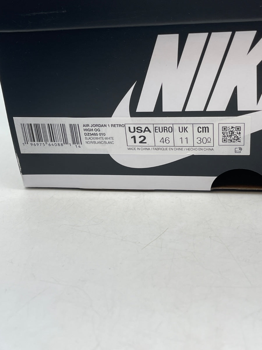Jordan 1 Retro High OG Black White 12 (Moderately Worn Pre-Owned) - Image 9