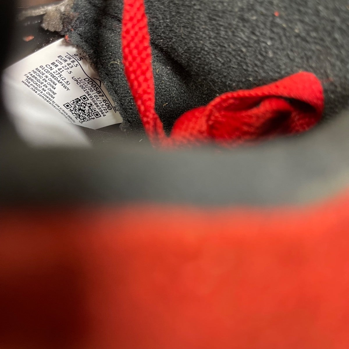 Jordan 5 Retro Raging Bull Red (2021) 9.5 (Moderately Worn Pre-Owned)JordanVarsity Red/Black-White - Image 6
