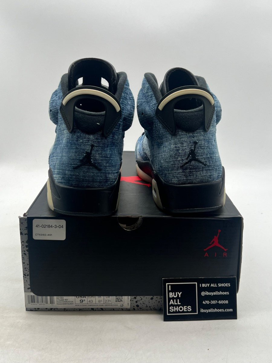 Jordan 6 Retro Washed Denim 9.5 (Lightly Worn Pre-Owned) - Image 5