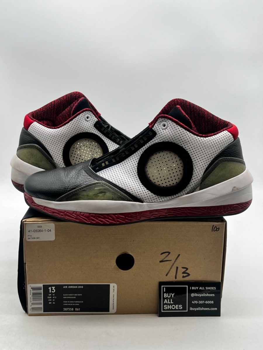 Jordan 2010 Black Varsity Red 13 (Moderately Worn Pre-Owned)