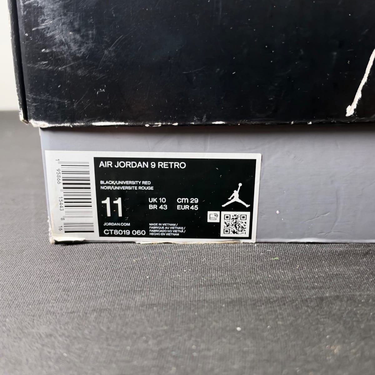 Jordan 9 Retro Particle Grey (Size 11) - aux