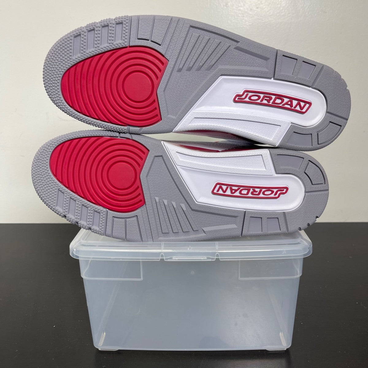 Jordan 3 Retro Cardinal Red 11 (New Pre-Owned)JordanWhite/Light Curry-Cardinal Red-Cement Grey - Image 5
