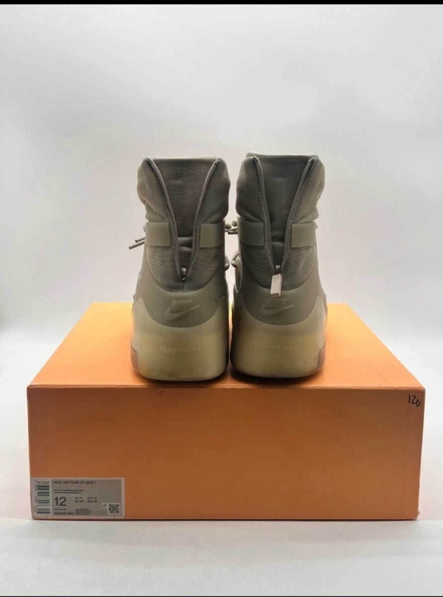 Nike Air Fear of God 1 Oatmeal 12 (Moderately Worn Pre-Owned)NikeMulti-Color/String-Oatmeal - Image 2