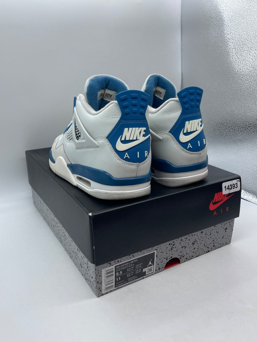 Jordan 4 Retro Military Blue (2024) 9.5 (Moderately Worn Pre-Owned)JordanOff-White/Military Blue/Neutral Grey - Image 4