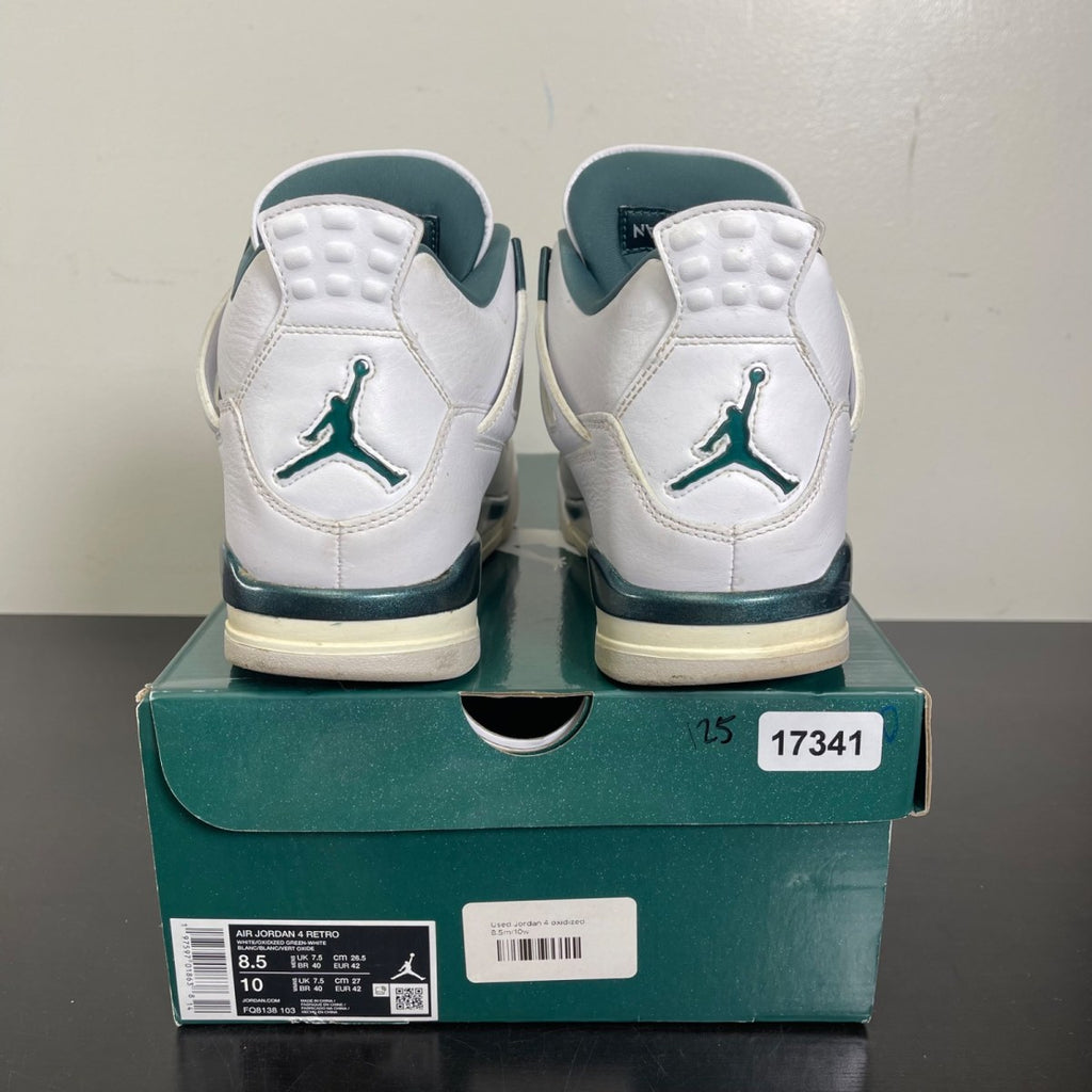 Jordan 4 Retro Oxidized Green 8.5 (Moderately Worn Pre-Owned)JordanWhite/Oxidized Green/White/Neutral Grey - Image 4