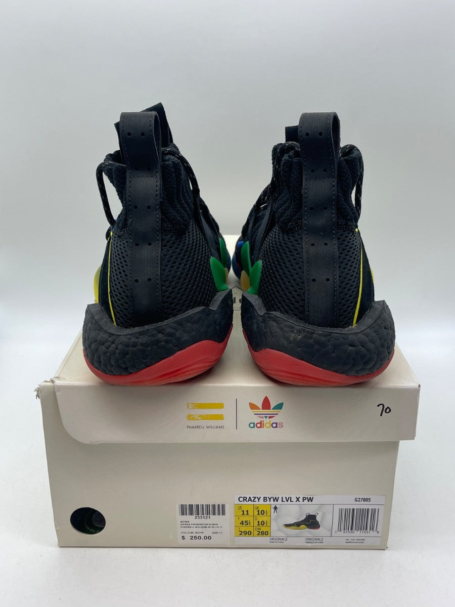 adidas Crazy BYW X Pharrell Gratitude and Empathy 11 (Moderately Worn Pre-Owned)adidasBlack/Multi-Color - Image 3