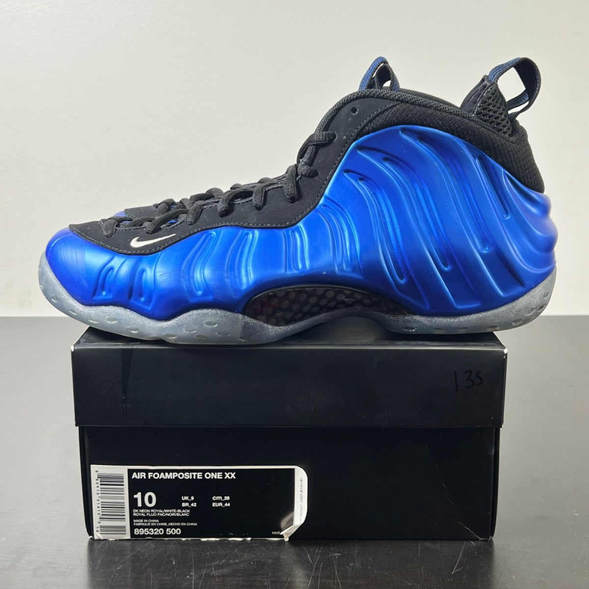 Nike Air Foamposite One Royal Blue XX 20th Anniversary (2017) 10 (Lightly Worn Pre-Owned)NikeDark Neon Royal/Black-White - Image 3