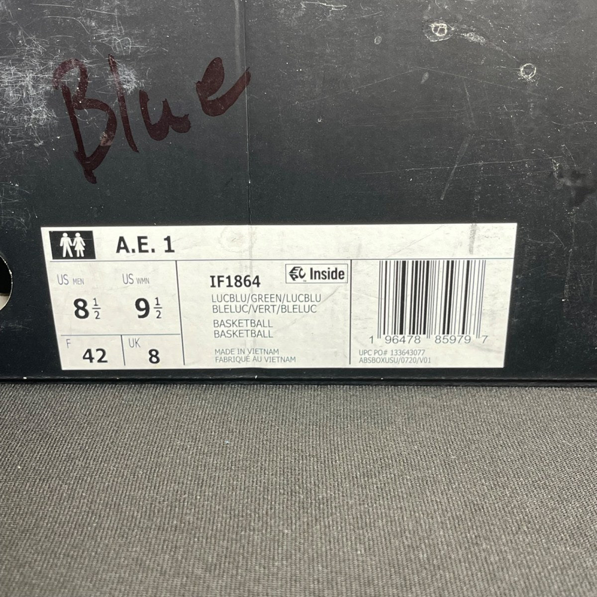 adidas AE 1 Velocity Blue 8.5 (Moderately Worn Pre-Owned)adidasVelocity Blue/Lime Green/Velocity Blue - Image 7