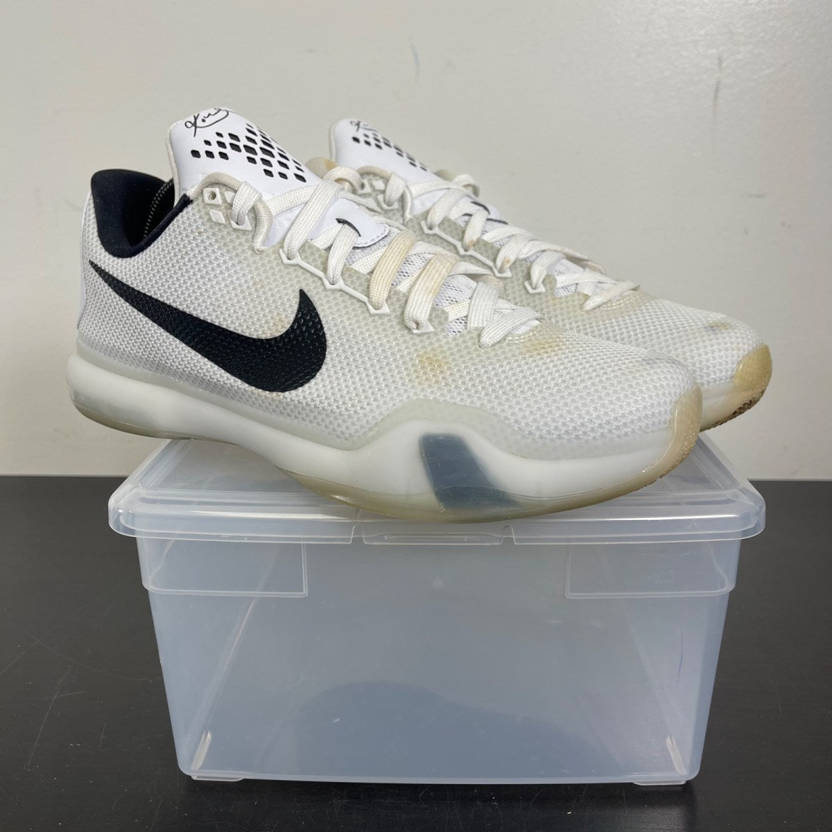 Nike Kobe 10 Fundamentals 10 (Moderately Worn Pre-Owned)NikeWhite/Black-Wolf Grey - Image 1