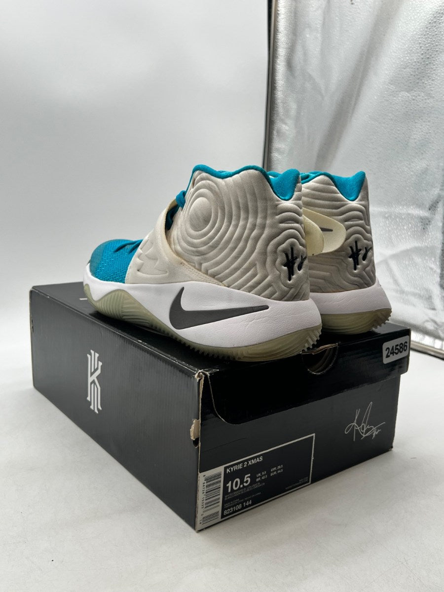 Nike Kyrie 2 Christmas 10.5 (Lightly Worn Pre-Owned)NikeWhite/Obsidian-Blue Lagoon-Orange Blaze - Image 6
