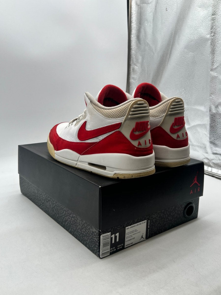 Jordan 3 Retro Tinker White University Red 11 (Heavily Worn Pre-Owned)JordanWhite/University Red-Neutral Grey - Image 6