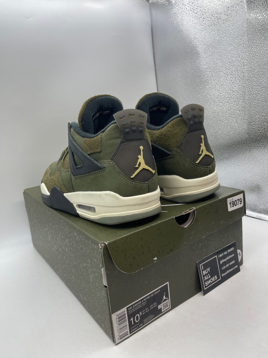Jordan 4 Retro SE Craft Medium Olive 10.5 (Moderately Worn Pre-Owned) - Image 4