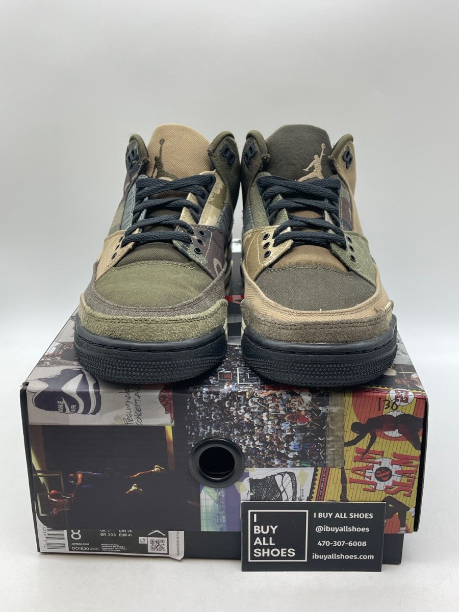 Jordan 3 Retro Patchwork Camo 8 (Moderately Worn Pre-Owned) - Image 2
