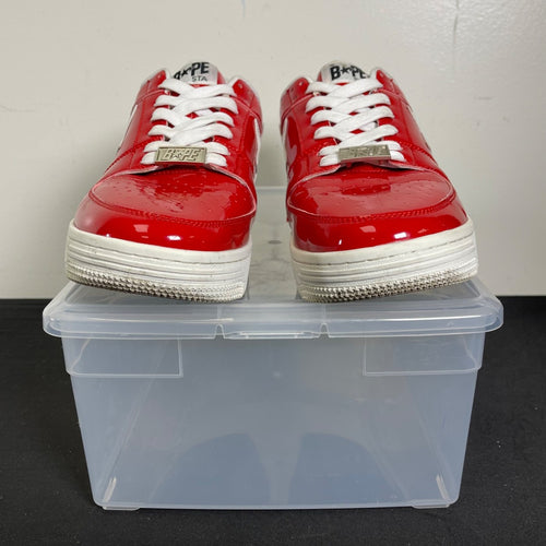 A Bathing Ape Bape Sta Low Patent Red 11 (Moderately Worn Pre-Owned)BAPERed/White - Image 2