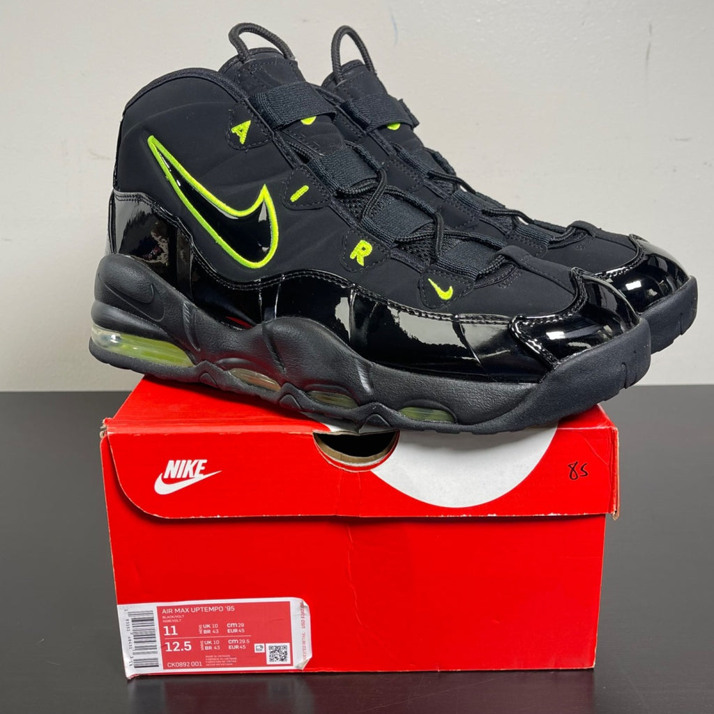Nike Air Max Uptempo 95 Black Volt 11 (Moderately Worn Pre-Owned)NikeBlack/Volt - Image 1