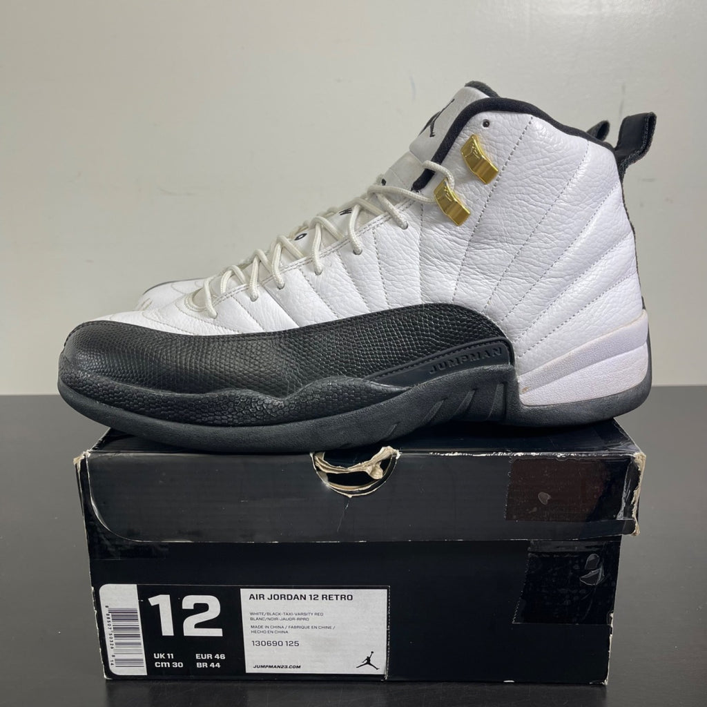 Jordan 12 Retro Taxi (2013) 12 (Moderately Worn Pre-Owned)JordanWhite/Black-Taxi - Image 3