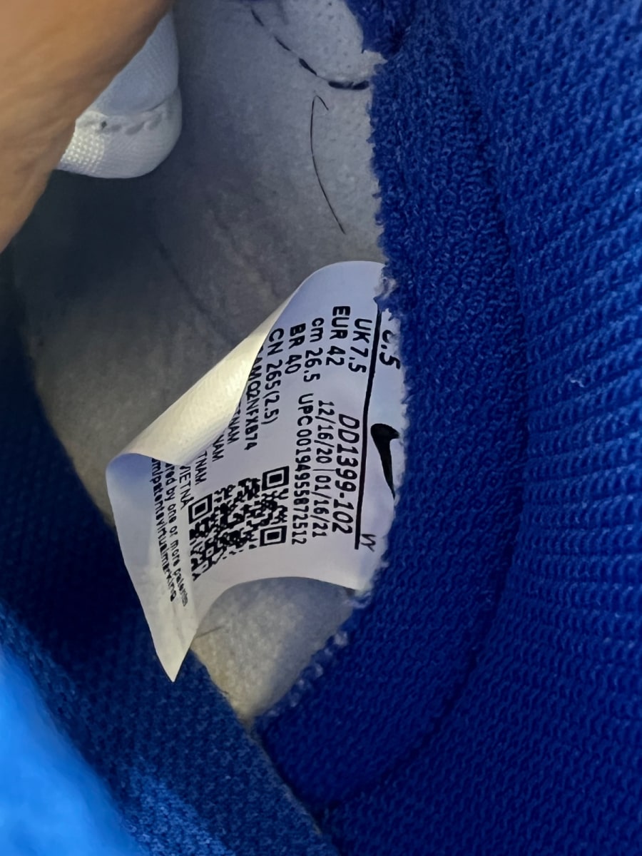 Nike Dunk High Game Royal 8.5 (Lightly Worn Pre-Owned)NikeWhite/Game Royal-Total Orange - Image 7
