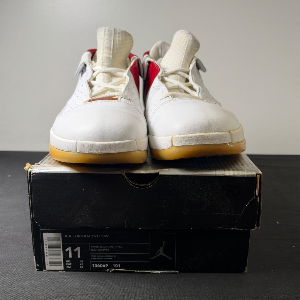 Jordan 16 OG Low White / Red (Size 11) - Image 2