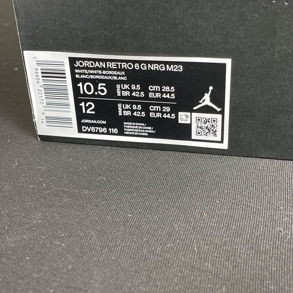 Jordan 6 Retro Low Golf NRG Bordeaux (Size 10.5) - aux