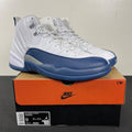 Jordan 12 Retro French Blue (2025) 9 (Moderately Worn Pre-Owned)JordanWhite/French Blue-Metallic Silver-Varsity Red - Image 1