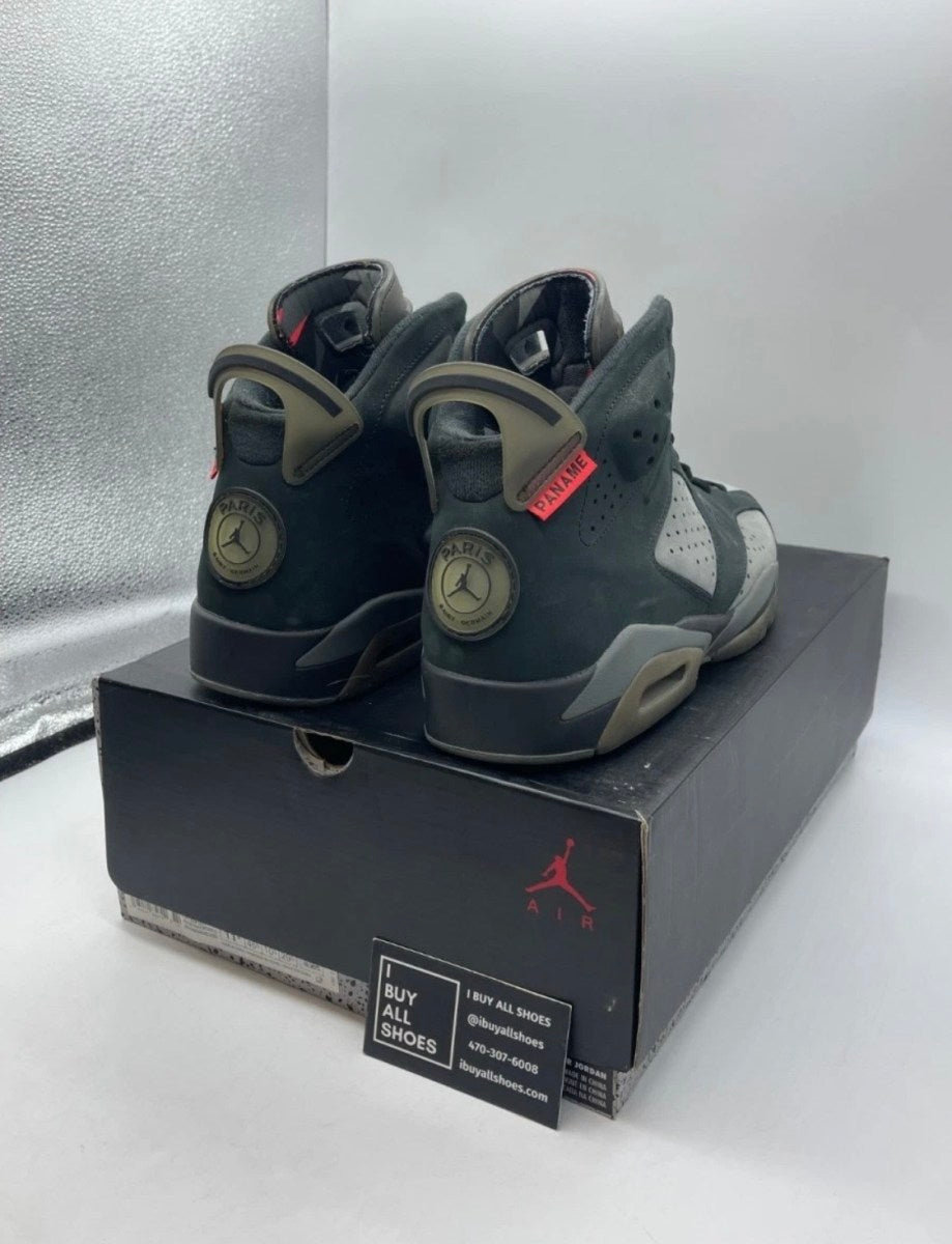 Jordan 6 Retro PSG Paris Saint-Germain 11.5 (Moderately Worn Pre-Owned)JordanIron Grey/Infrared 23-Black - Image 5