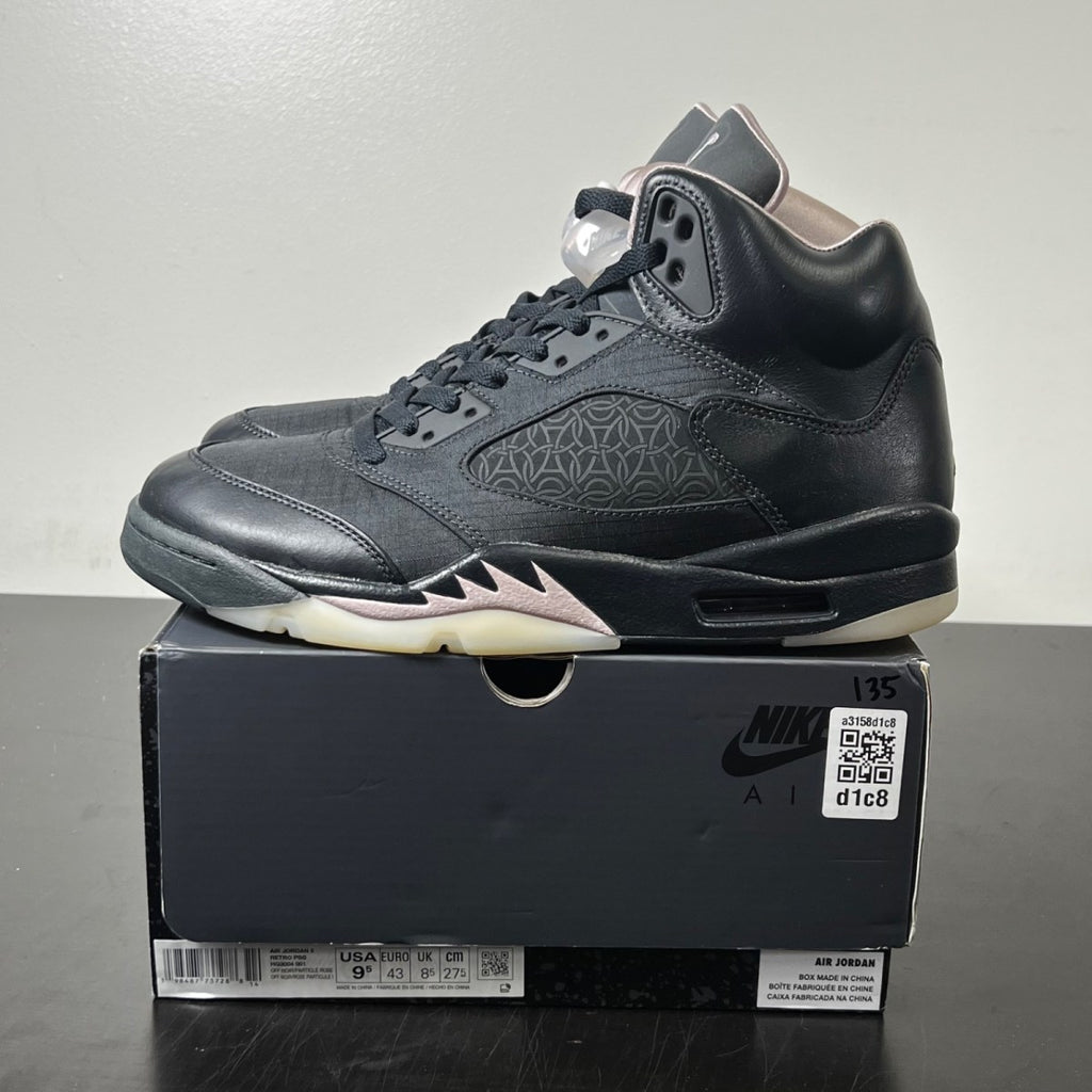 Jordan 5 Retro PSG Paris Saint-Germain Off Noir 9.5 (Lightly Worn Pre-Owned)JordanOff Noir/Particle Rose/Anthracite/Pearl Pink/Sail - Image 3