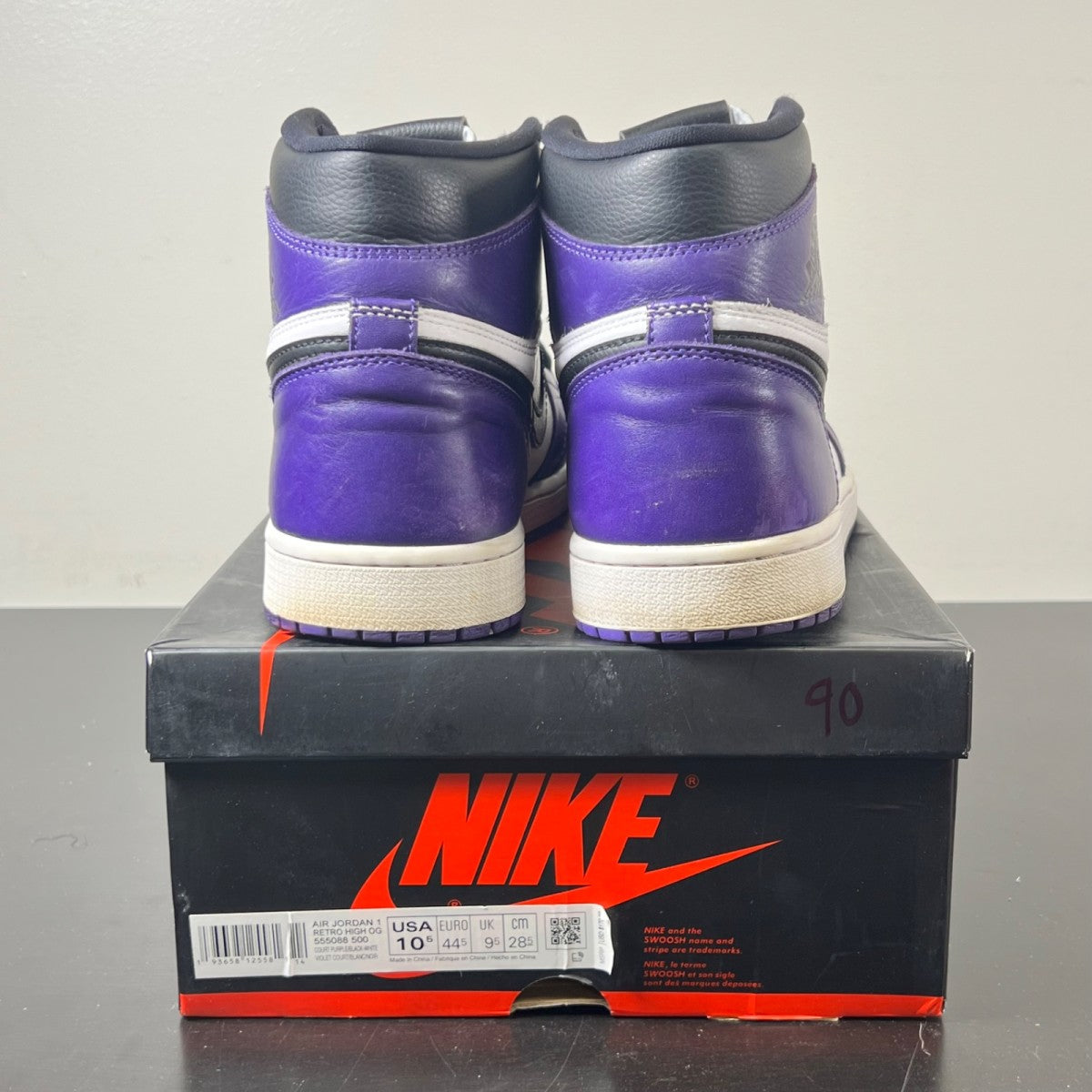 Jordan 1 Retro High Court Purple White (Size 10.5) - Image 4