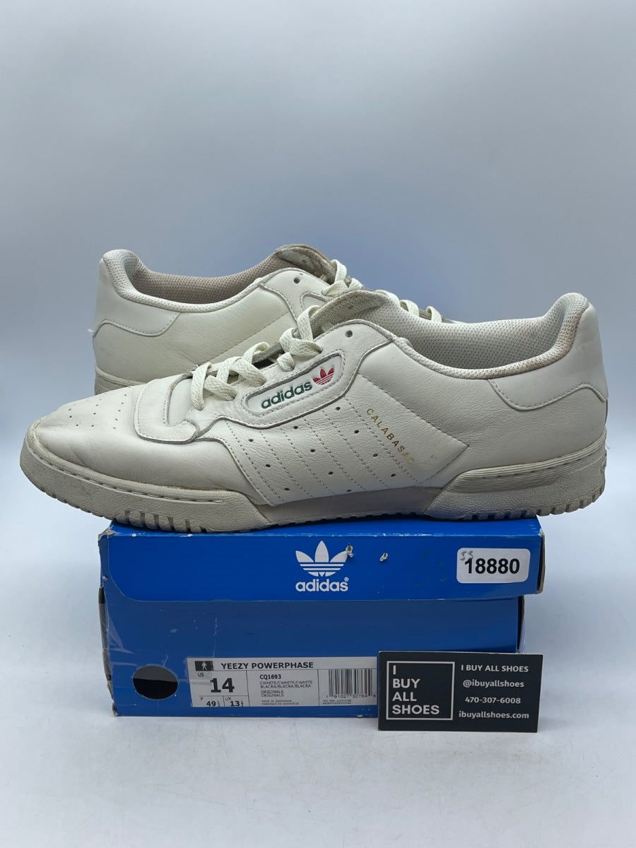 adidas Yeezy Powerphase Calabasas Core White 14 (Moderately Worn Pre-Owned) - Image 1
