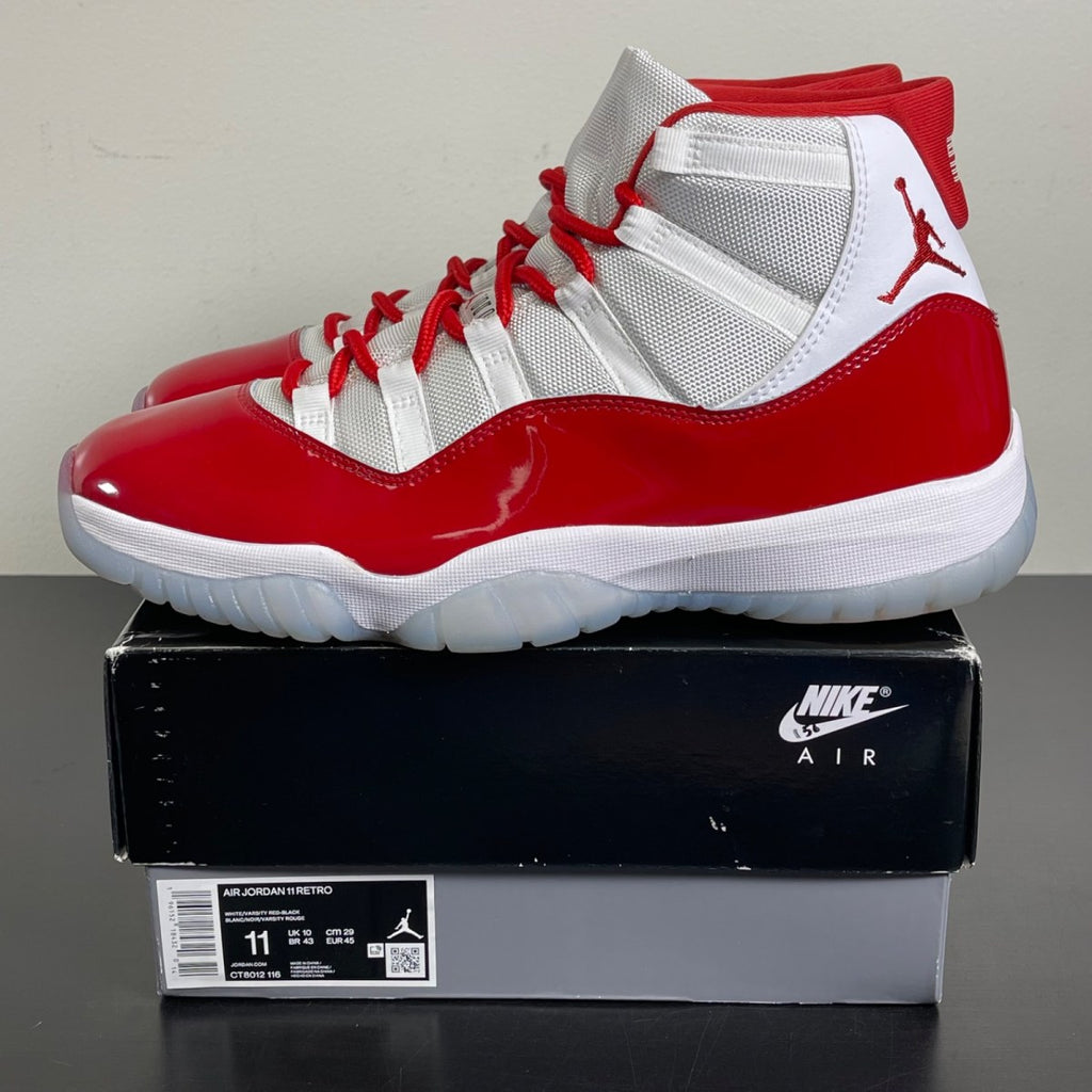 Jordan 11 Retro Cherry (2022) 11 (Moderately Worn Pre-Owned)JordanWhite/Varsity Red/Black - Image 3