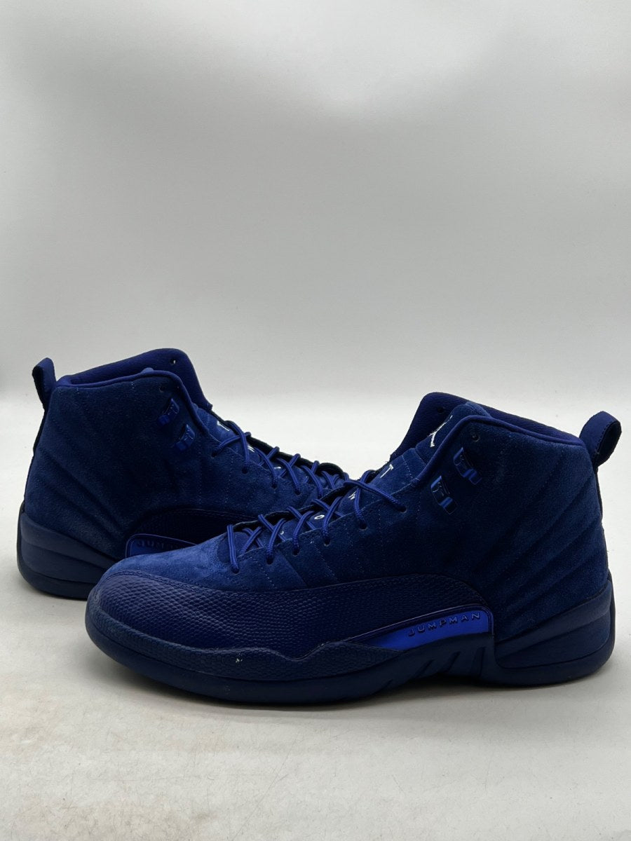 Jordan 12 Retro Deep Royal Blue 13 (Lightly Worn Pre-Owned)JordanDeep Royal Blue/White-Metallic Silver - Image 1
